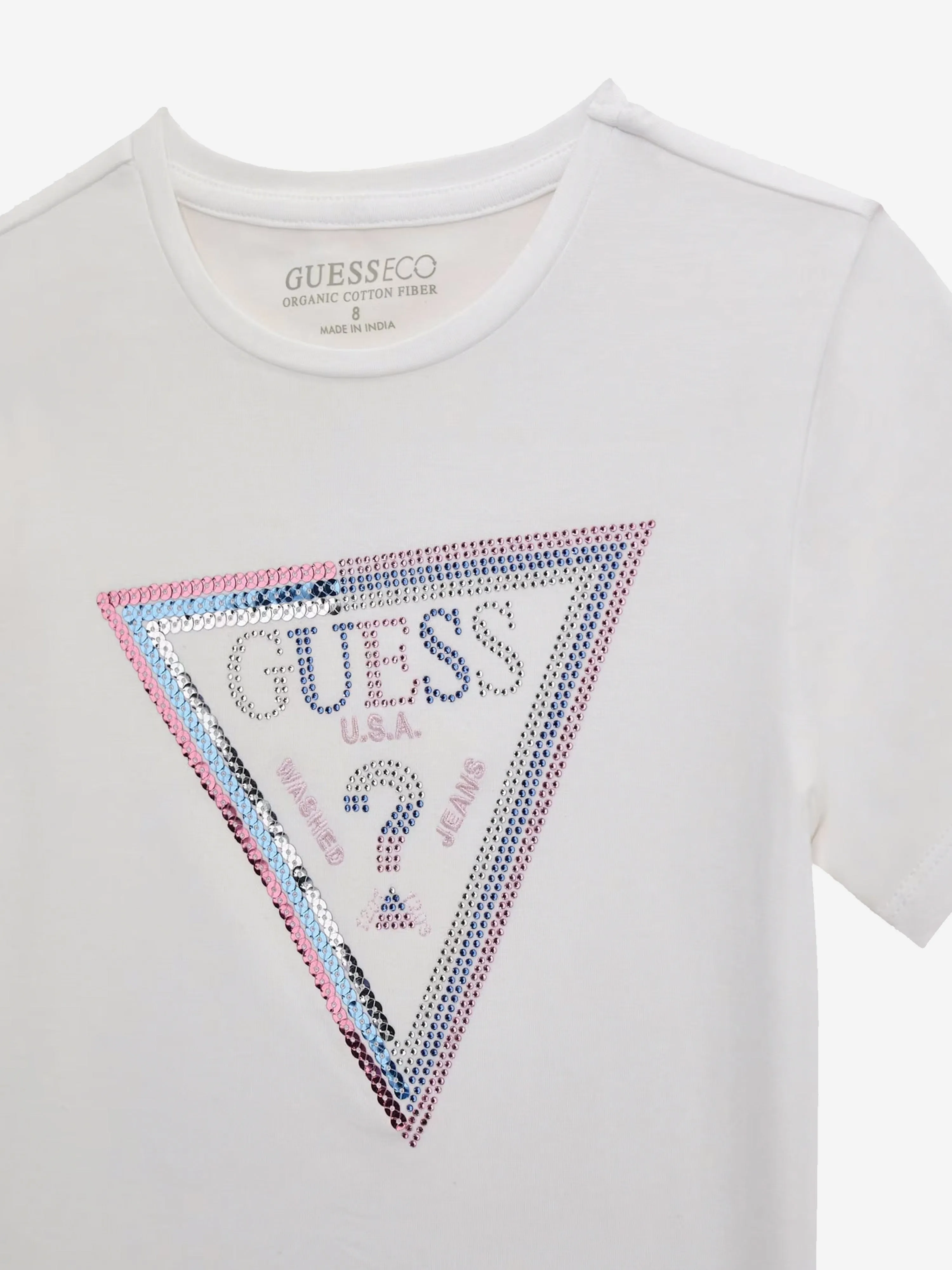 T-shirt à logo pour filles en blanc