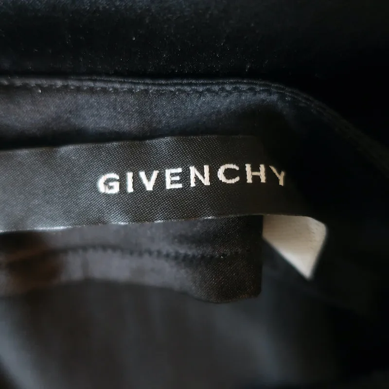 Givenchy Blouse en satin noir avec bijoux Taille 40 Sans manches