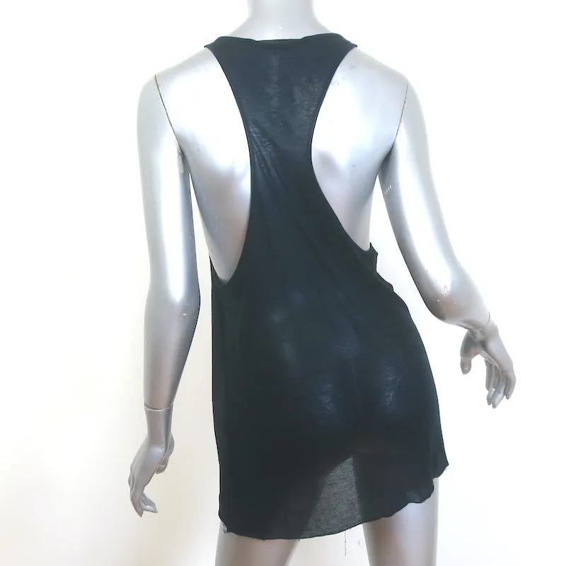 Haider Ackermann Débardeur Sans Manches Noir en Jersey Modal Taille 38