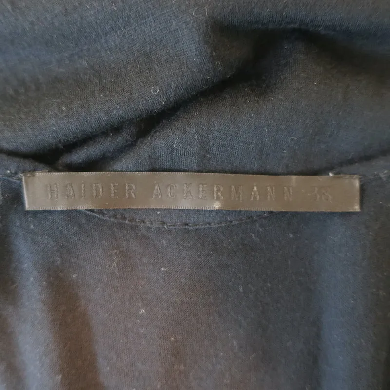 Haider Ackermann Débardeur Sans Manches Noir en Jersey Modal Taille 38