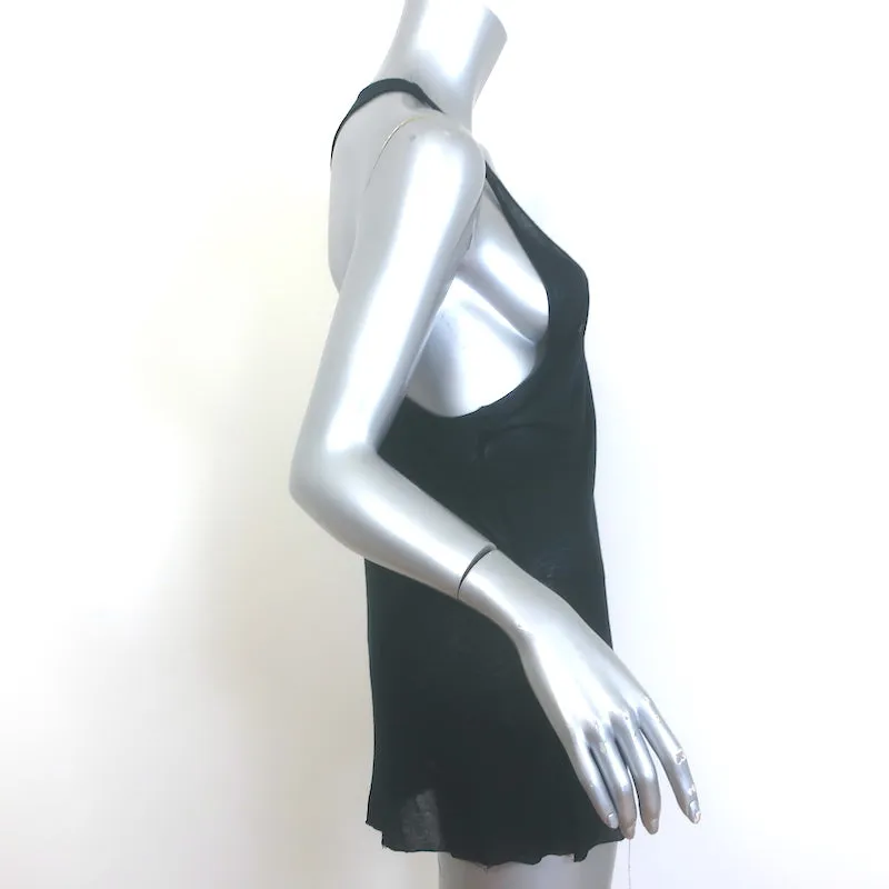 Haider Ackermann Débardeur Sans Manches Noir en Jersey Modal Taille 38