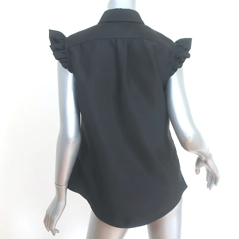 Haut à manches à volants Harvey Faircloth Noir Taille 6 Chemise à boutons