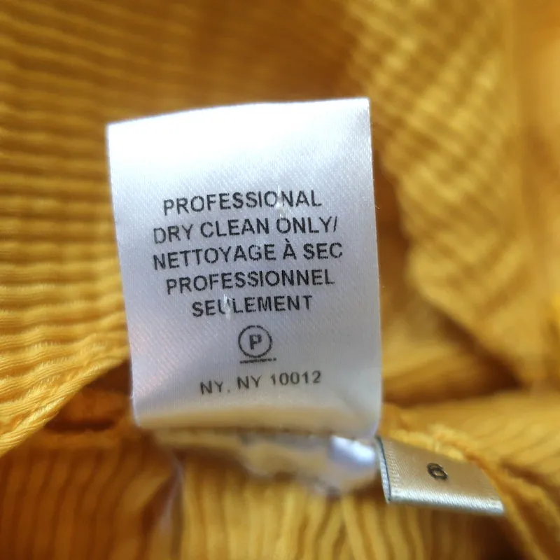 Hellessy Phacelia Top Asymétrique Dénudé Épaule Marigold Linen-Silk Taille 6
