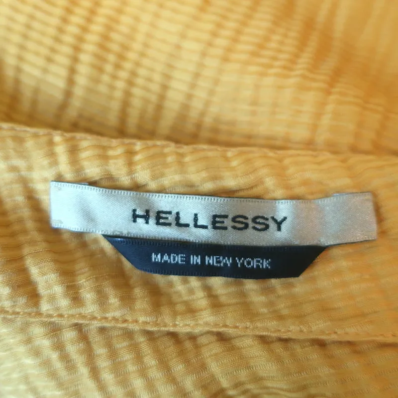 Hellessy Phacelia Top Asymétrique Dénudé Épaule Marigold Linen-Silk Taille 6