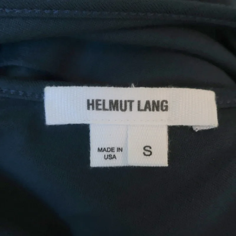 Helmut Lang Débardeur asymétrique Teal en jersey Taille Petite Haut à encolure ronde