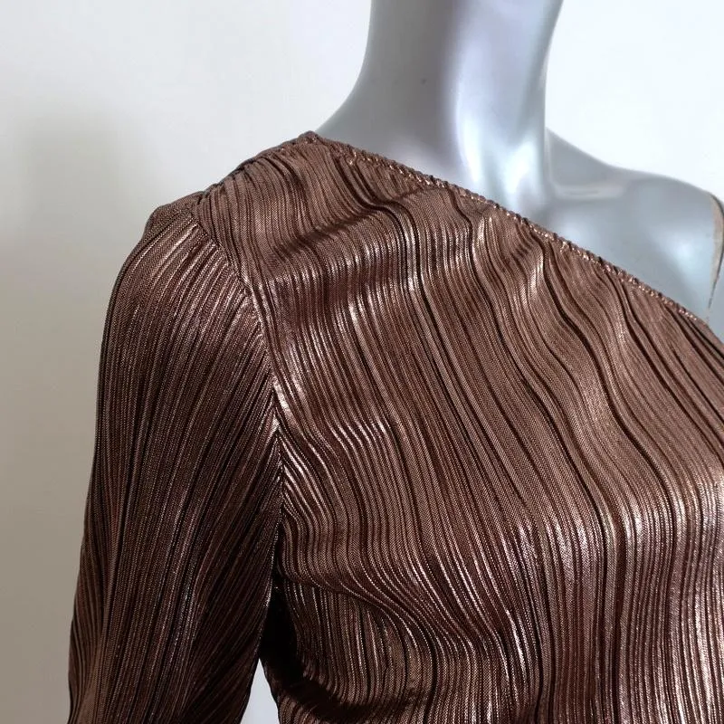 House of Harlow 1960 x Revolve Haut Une Épaule Ross Rose Gold Taille Medium NEUF