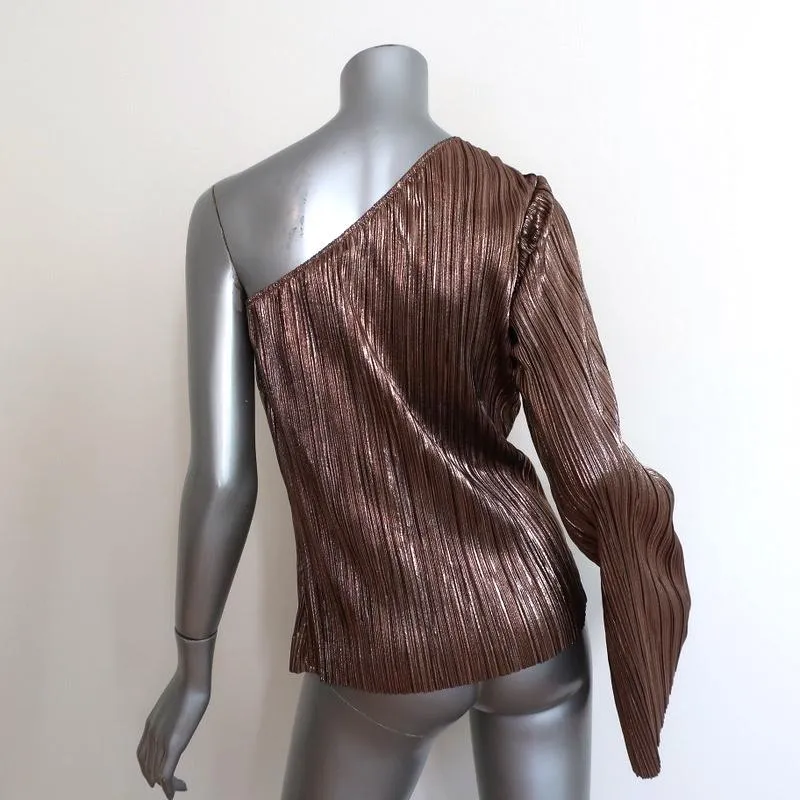 House of Harlow 1960 x Revolve Haut Une Épaule Ross Rose Gold Taille Medium NEUF