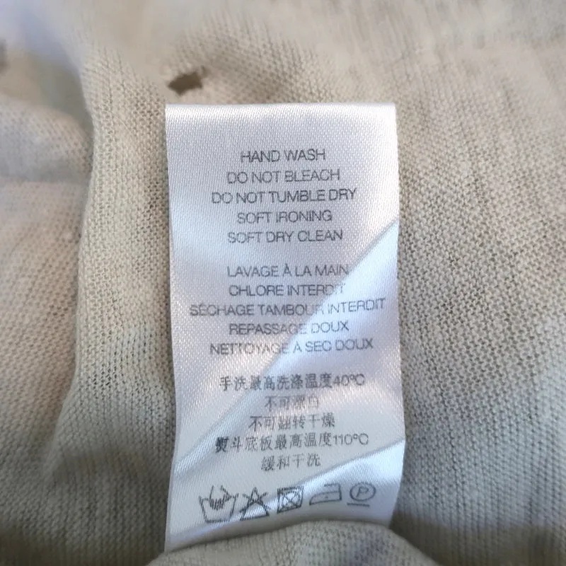 Tee en argile IRO Beige Jersey en lin vieilli Taille Petite Haut à manches courtes