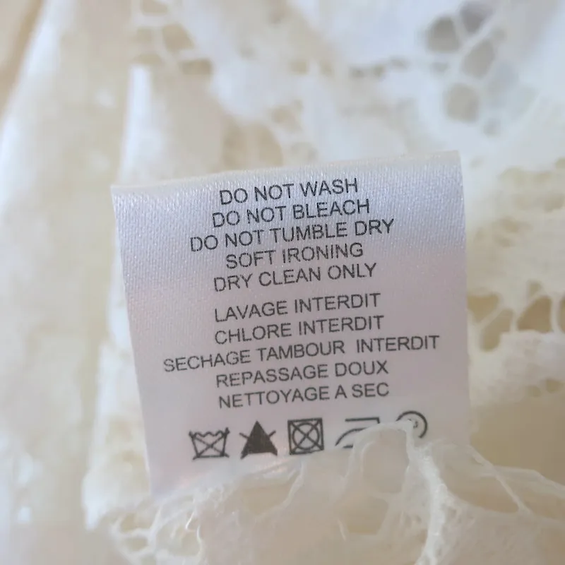 IRO Helena Haut en Dentelle Crème Taille 36 Tunique sans Manches NEUF