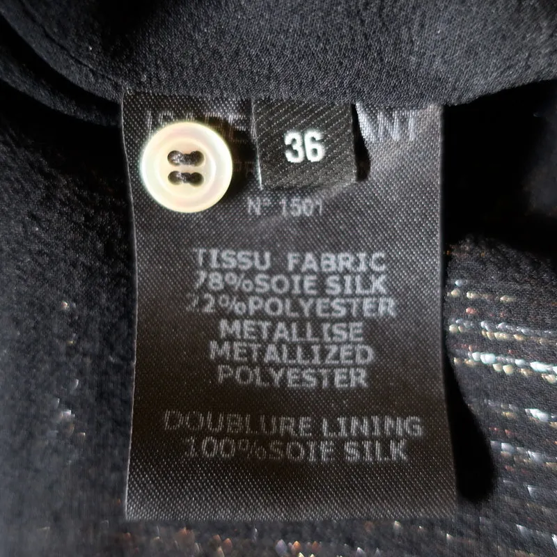 Isabel Marant Haut asymétrique drapé en soie métallisée imprimée taille 36