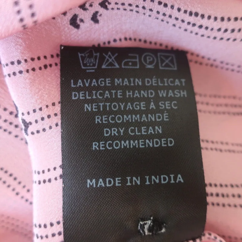 Isabel Marant Blouse à manches longues en soie rayée rose avec contrastes taille 40