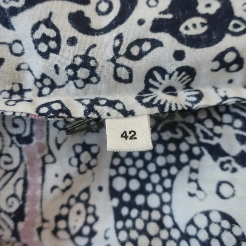 Isabel Marant Etoile Blouse Unatil en Coton Imprimé Taille 42 Haut à Manches Blouson