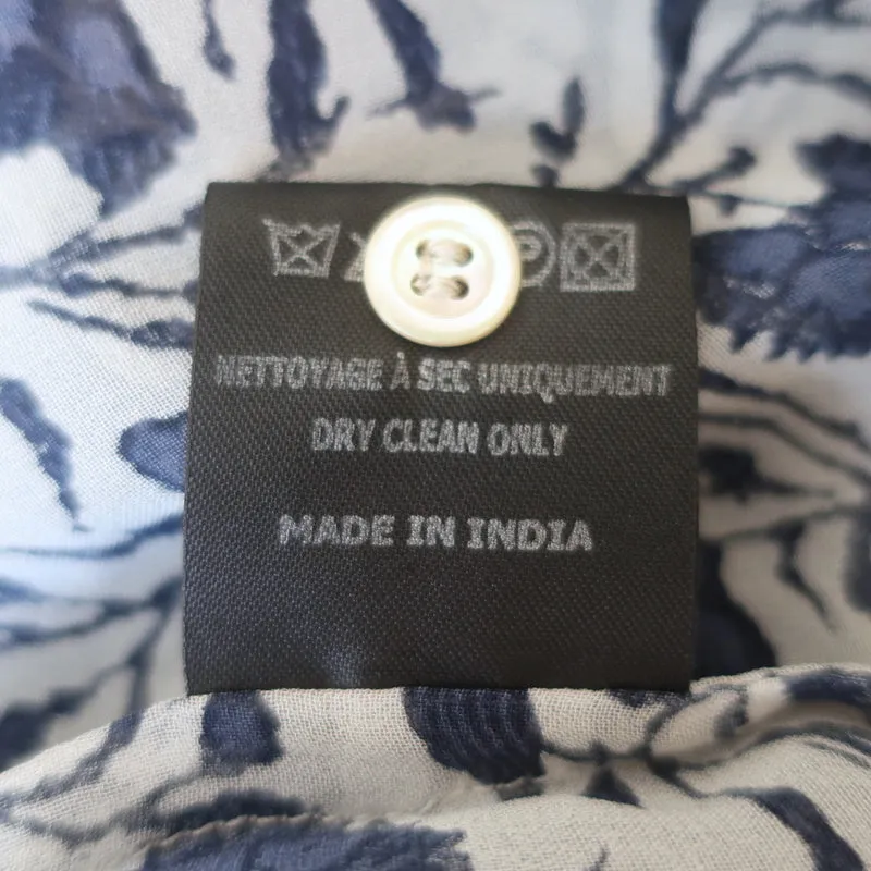 Isabel Marant Etoile Blouse à Découpes Presley Imprimé Fleuri Bleu Chiffon Taille 38