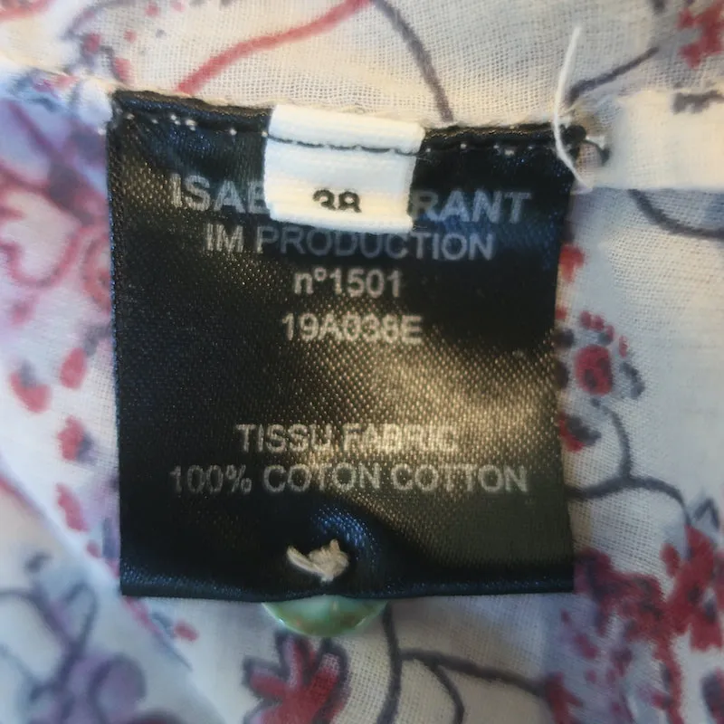Isabel Marant Etoile Maria Blouse Imprimé Floral Rose Taille 38 Haut à Manches Longues
