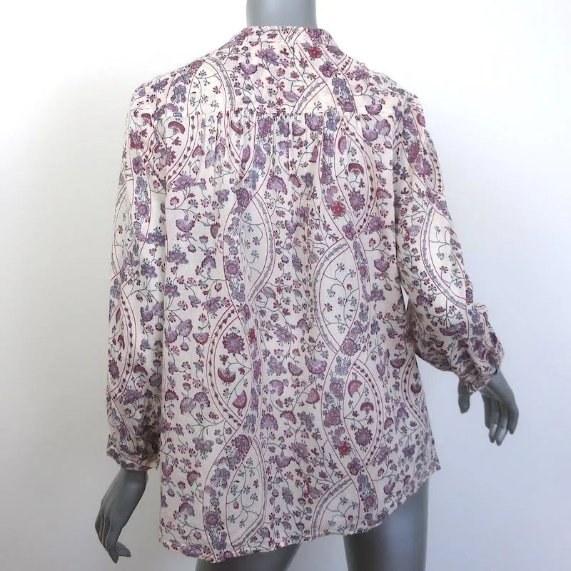 Isabel Marant Etoile Maria Blouse Imprimé Floral Rose Taille 38 Haut à Manches Longues