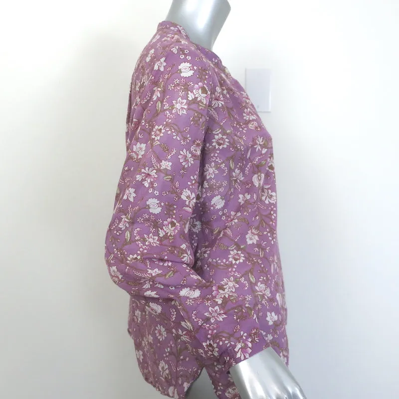 Isabel Marant Etoile Blouse Maria Imprimé floral violet Taille 40 Haut à manches longues