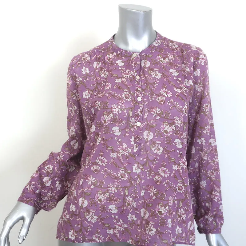 Isabel Marant Etoile Blouse Maria Imprimé floral violet Taille 40 Haut à manches longues
