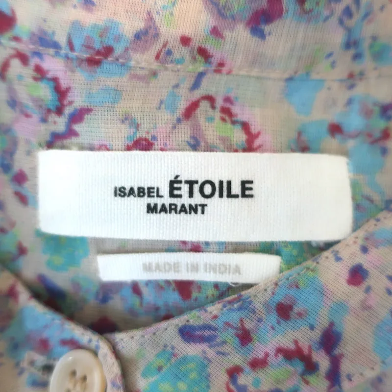 Isabel Marant Etoile Maria Haut à Imprimé Floral en Coton Taille 34 Blouse à Manches Longues