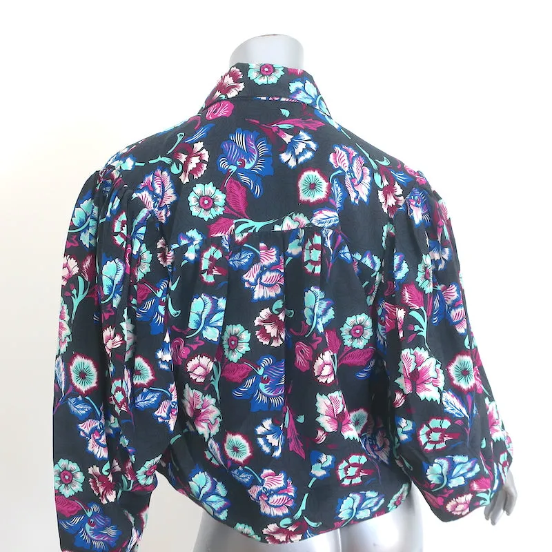 Isabel Marant Blouse Valentine Florale en Soie Taille 38 Manches Longues