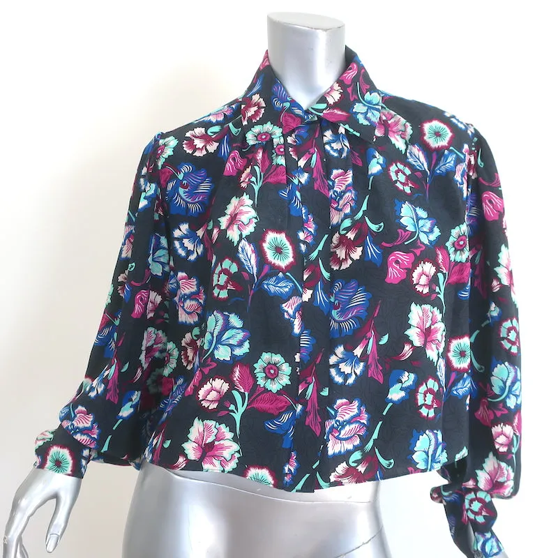 Isabel Marant Blouse Valentine Florale en Soie Taille 38 Manches Longues