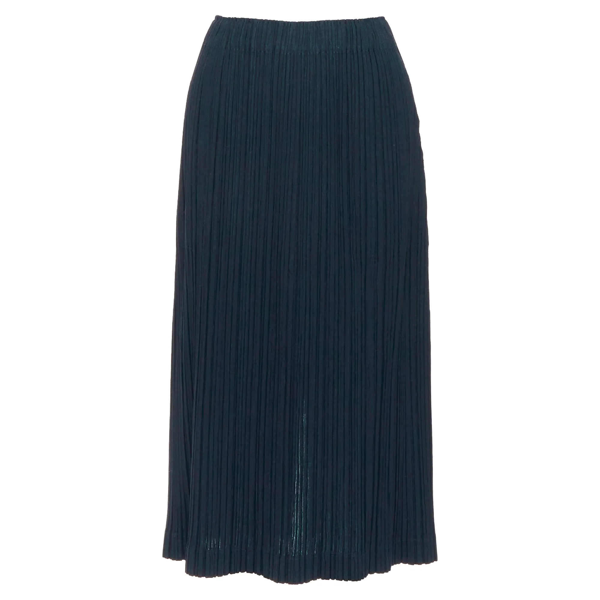 Jupe plissée fendue dos en laine mélangée Issey Miyake Pleats Please