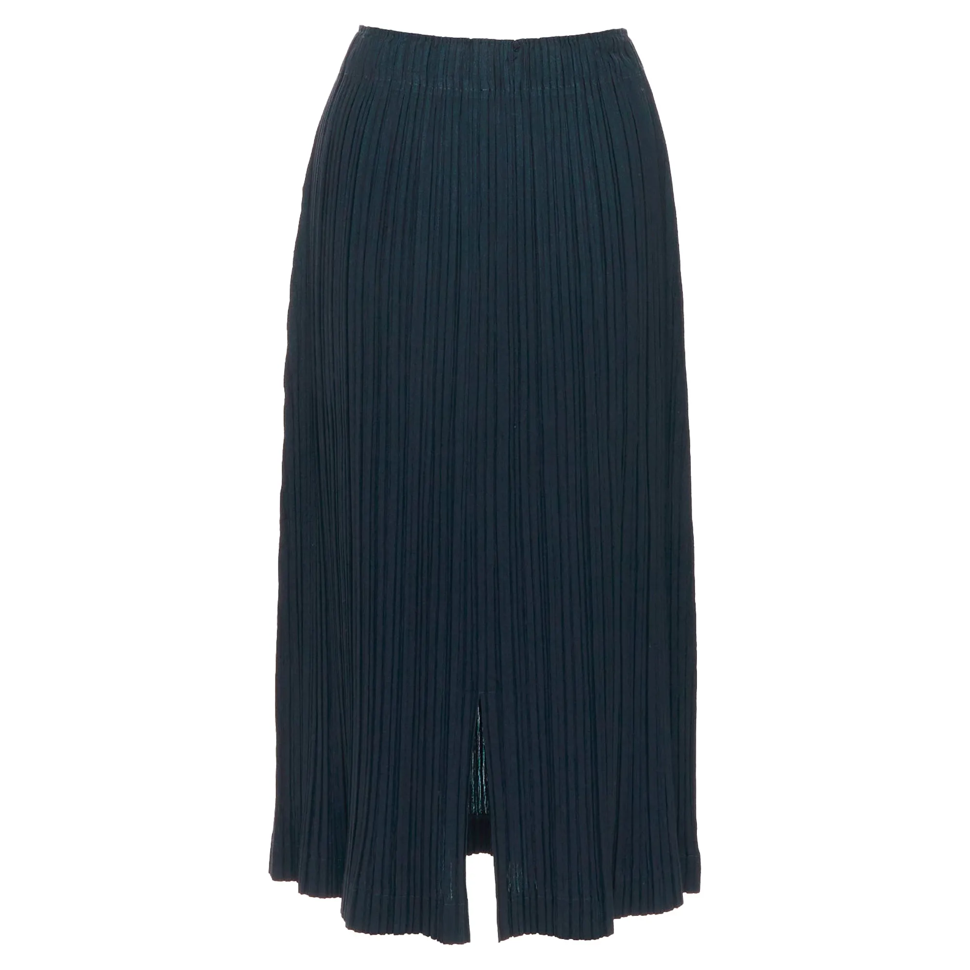 Jupe plissée fendue dos en laine mélangée Issey Miyake Pleats Please