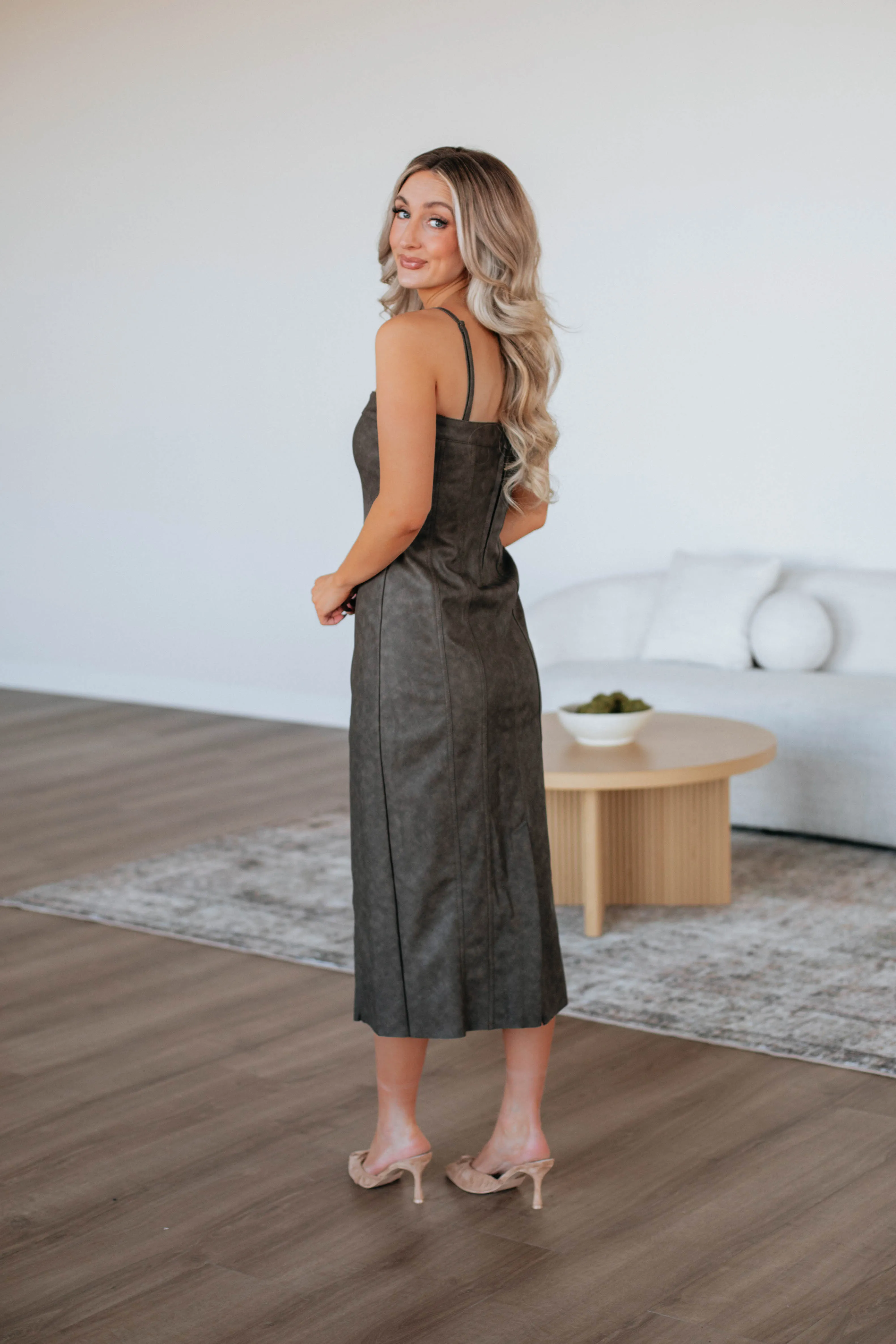 Robe en cuir Jacklyn