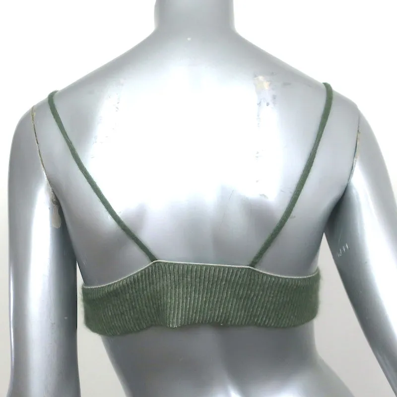 Jacquemus Le Bandeau Valensole Bralette Haut Vert Mohair-Mélange Taille L
