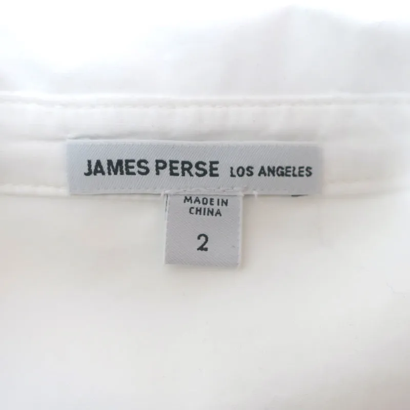 Chemise homme ample à boutonnage devant James Perse en coton blanc Taille 2 Haut à manches longues