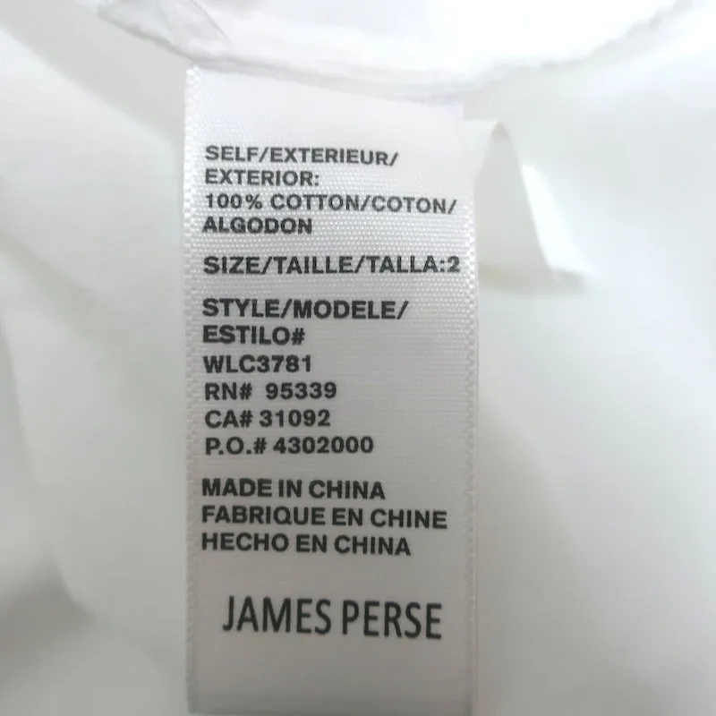 Chemise homme ample à boutonnage devant James Perse en coton blanc Taille 2 Haut à manches longues