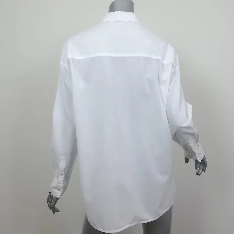 Chemise homme ample à boutonnage devant James Perse en coton blanc Taille 2 Haut à manches longues