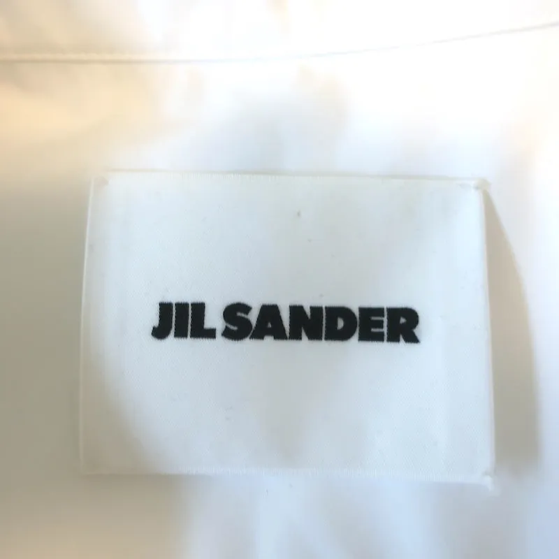 Chemise ceinturée Jil Sander en popeline de coton blanc Taille 36 Blouse à boutons