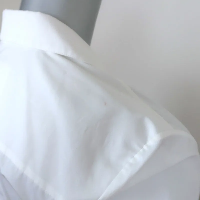 Chemise ceinturée Jil Sander en popeline de coton blanc Taille 36 Blouse à boutons