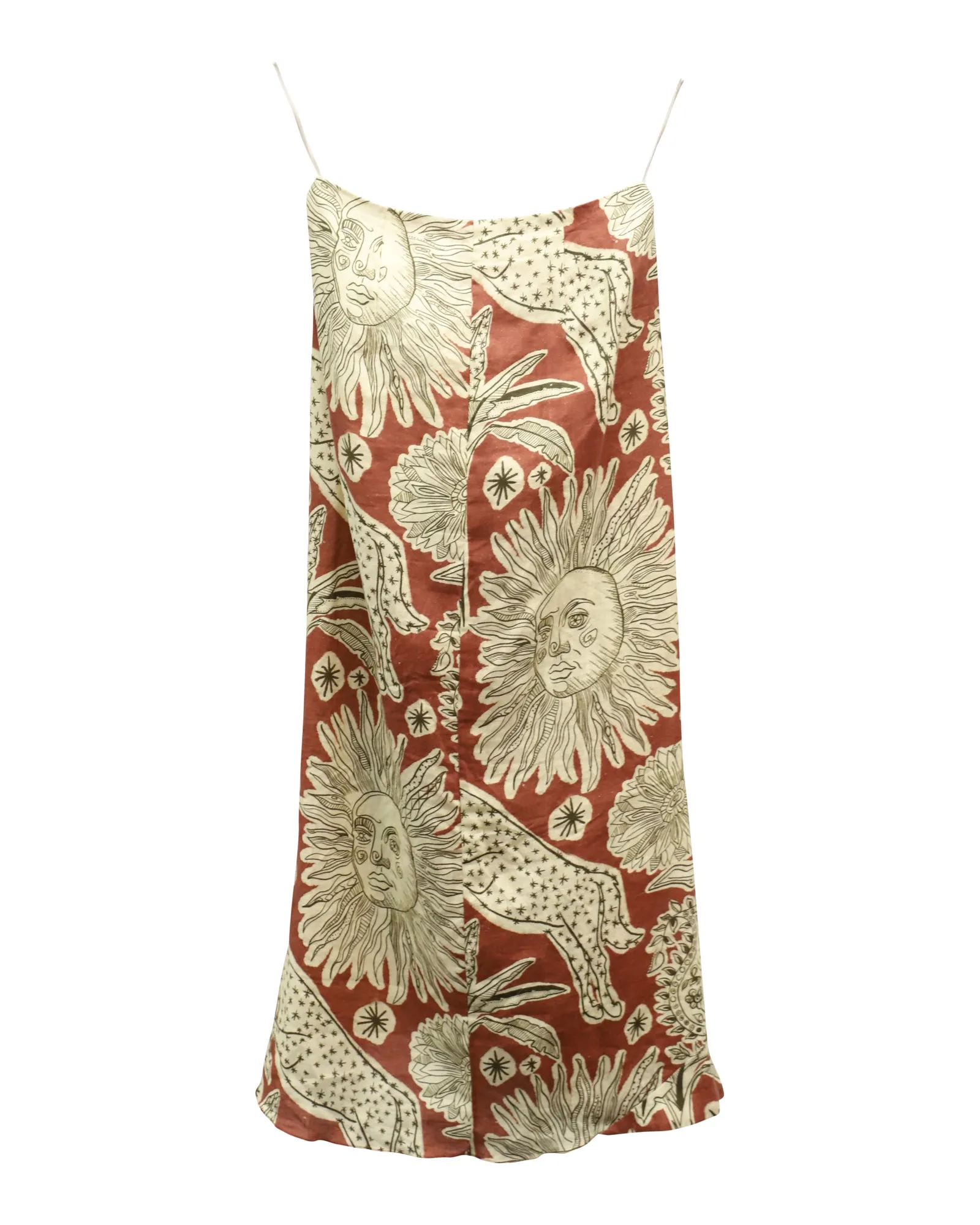 Johanna Ortiz Jupe mi-longue enveloppante imprimée Sunset Riders en lin multicolore