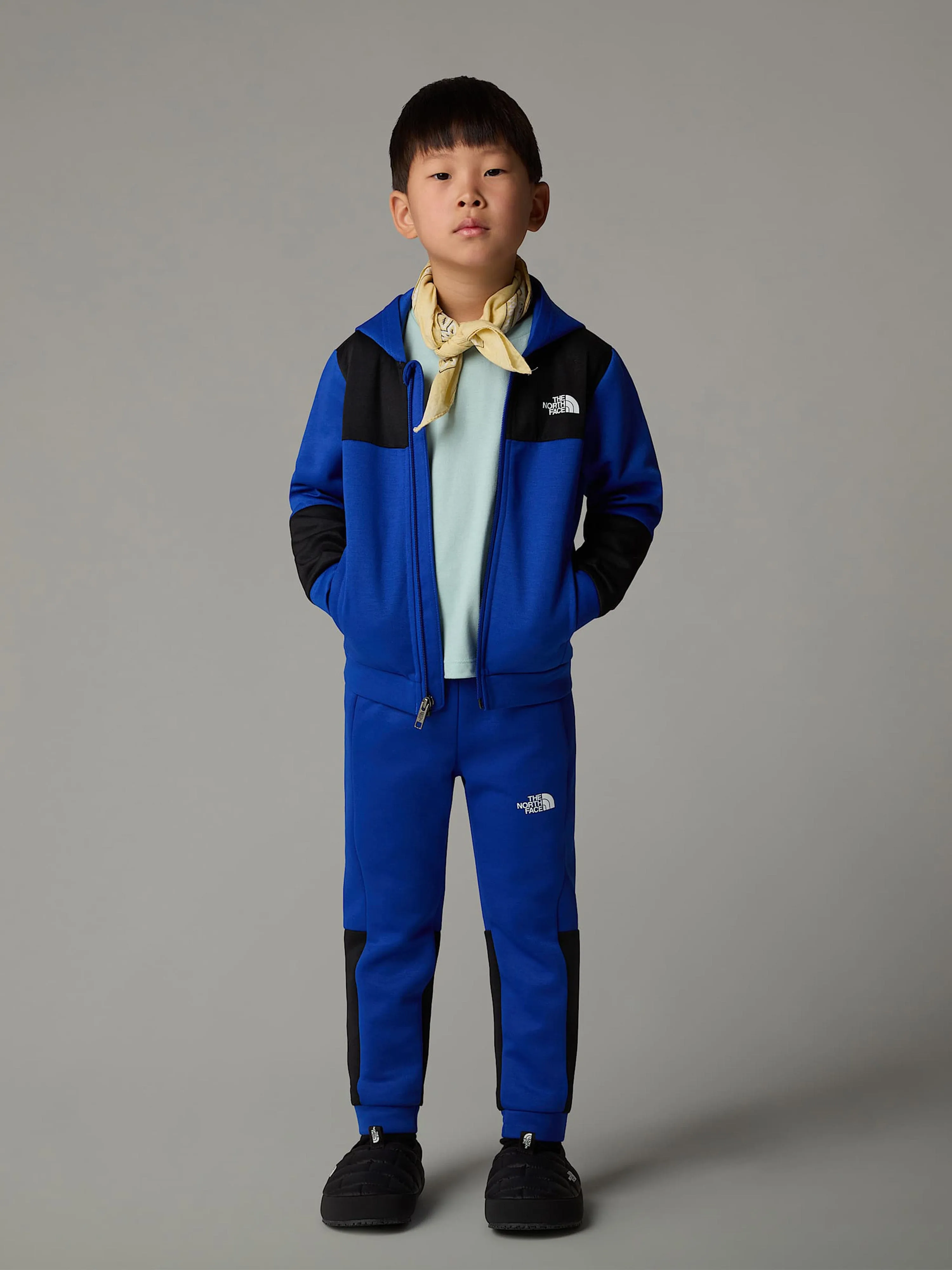 Survêtement enfant à zip complet facile en bleu
