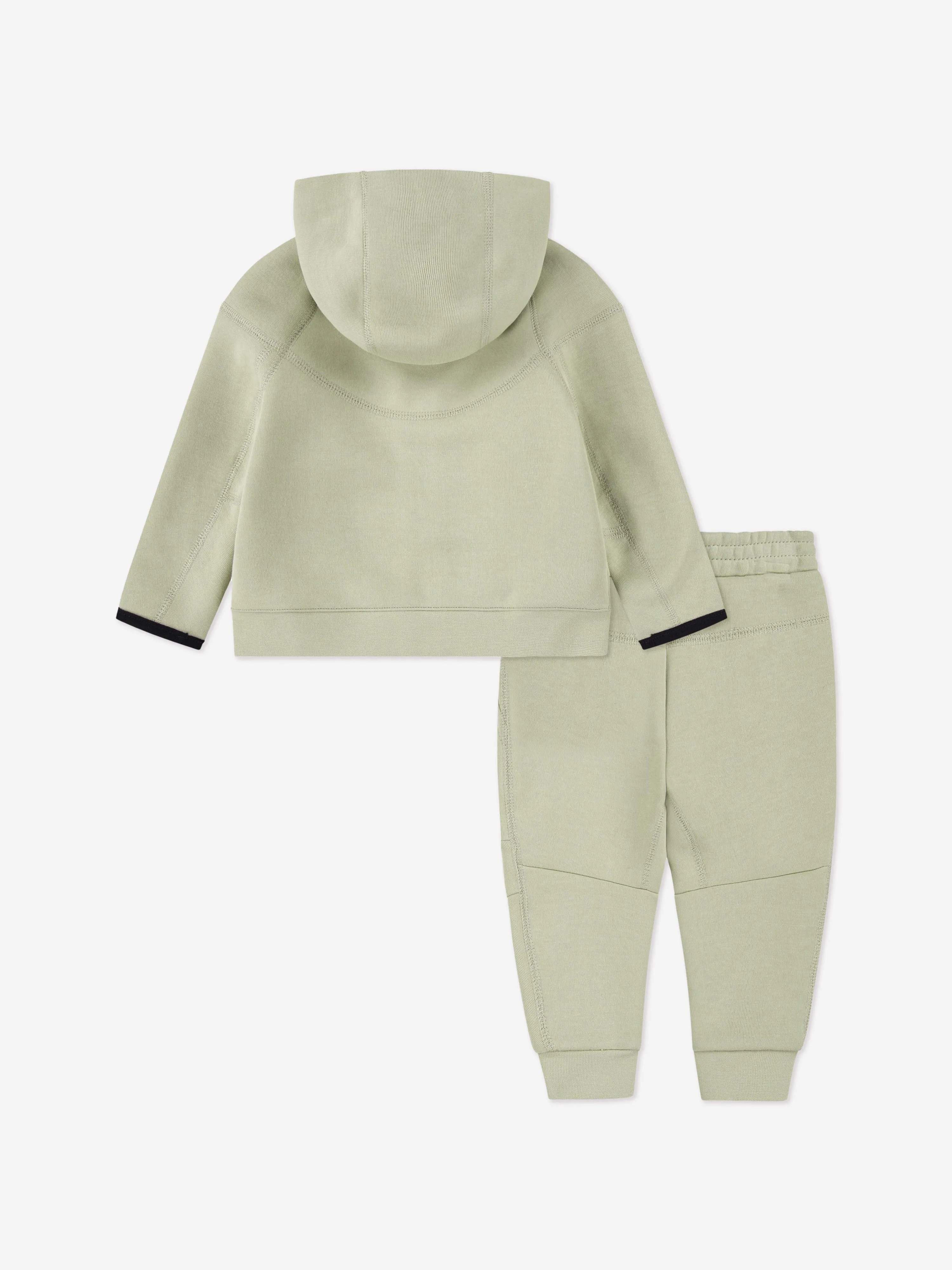Survêtement à capuche Tech Fleece pour enfants avec fermeture éclair complète en vert