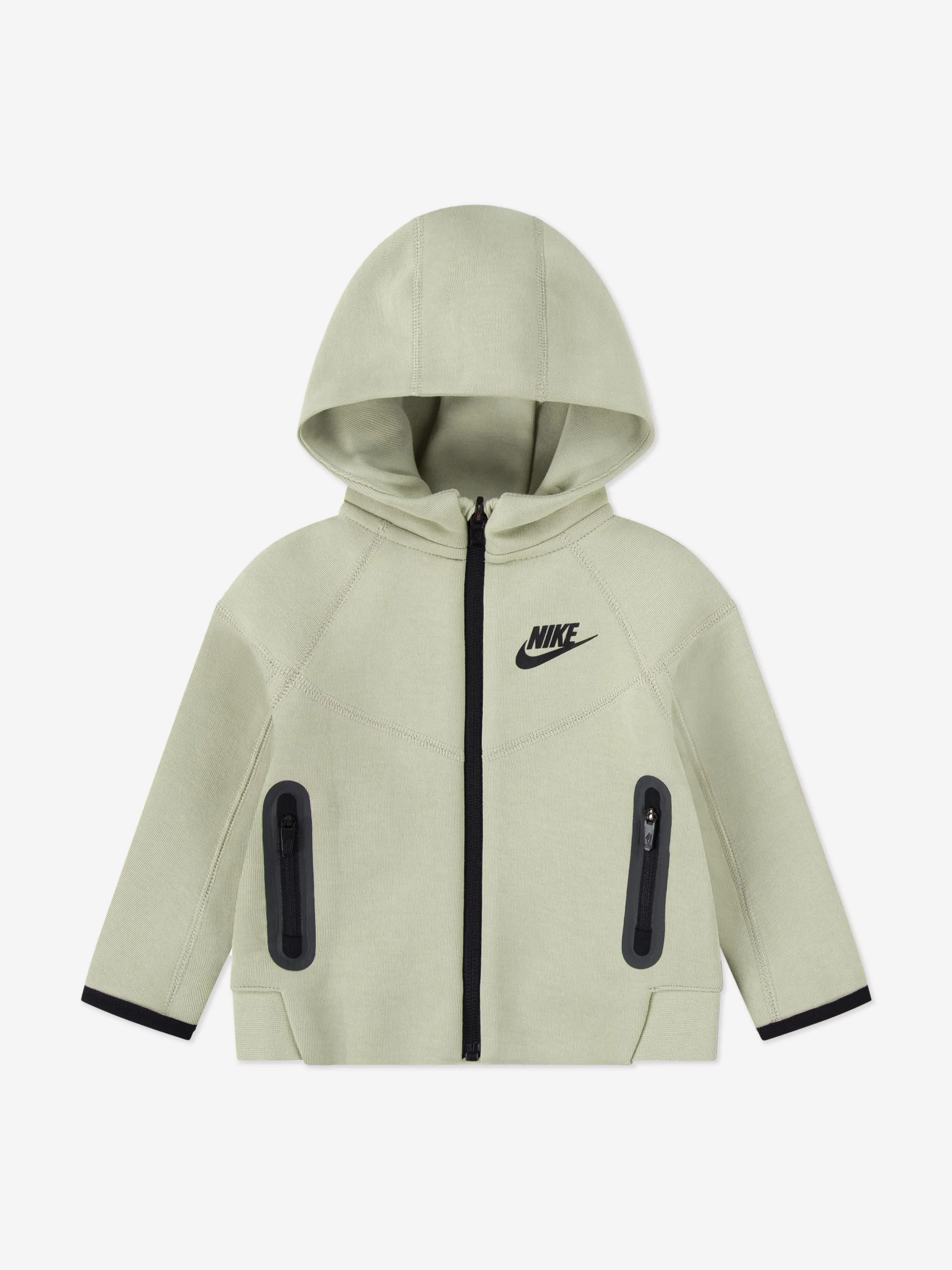 Survêtement à capuche Tech Fleece pour enfants avec fermeture éclair complète en vert