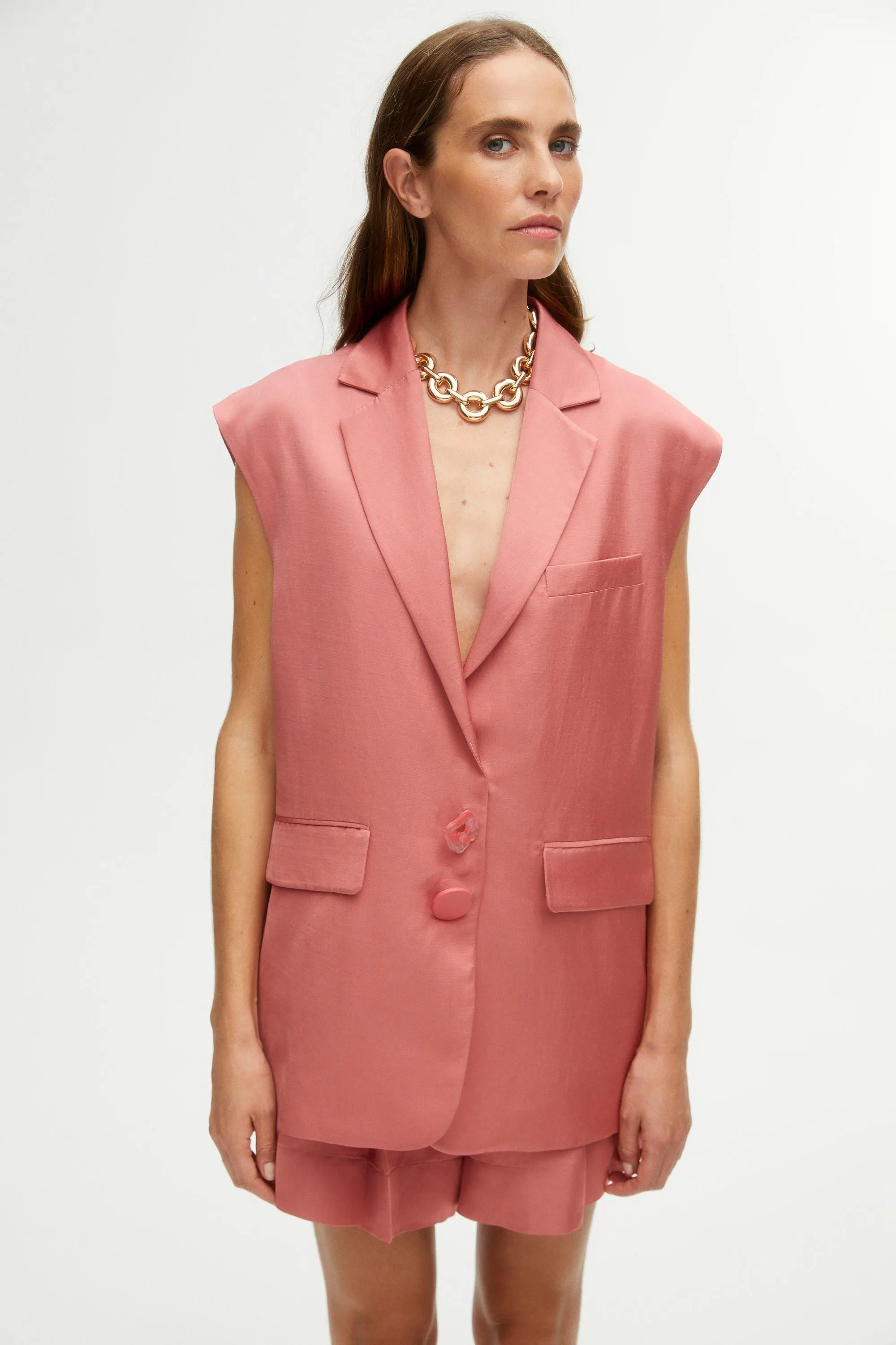 Gilet à col revers