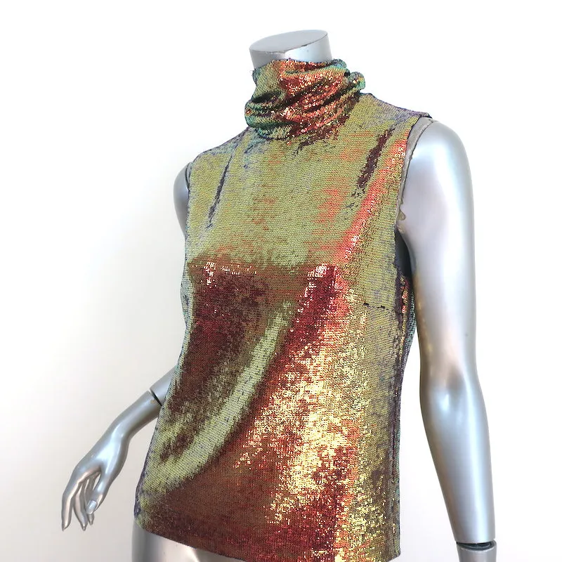 LAPOINTE Débardeur à col drapé pailleté iridescent Multicolore Taille 4