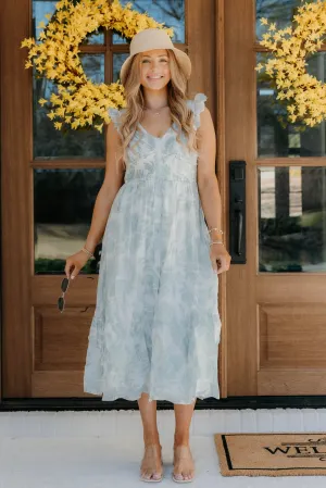 Lilith Smocked Bodice Flare Midi Dress