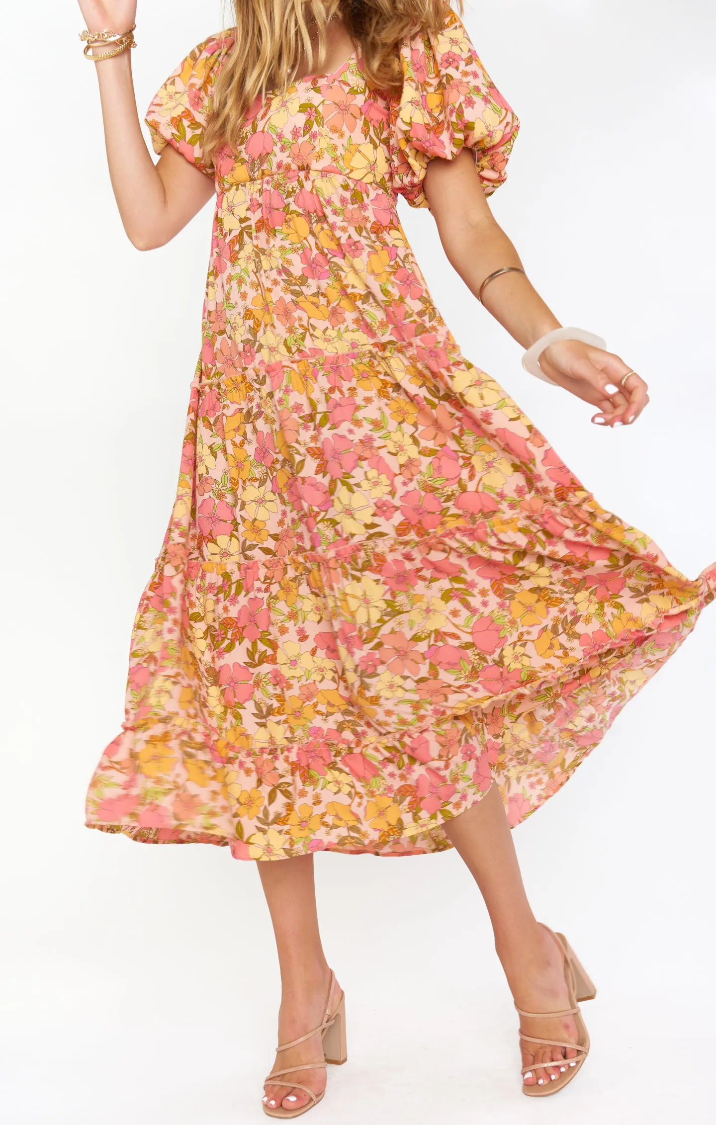 Robe midi Linds ~ Jolie Coquelicot