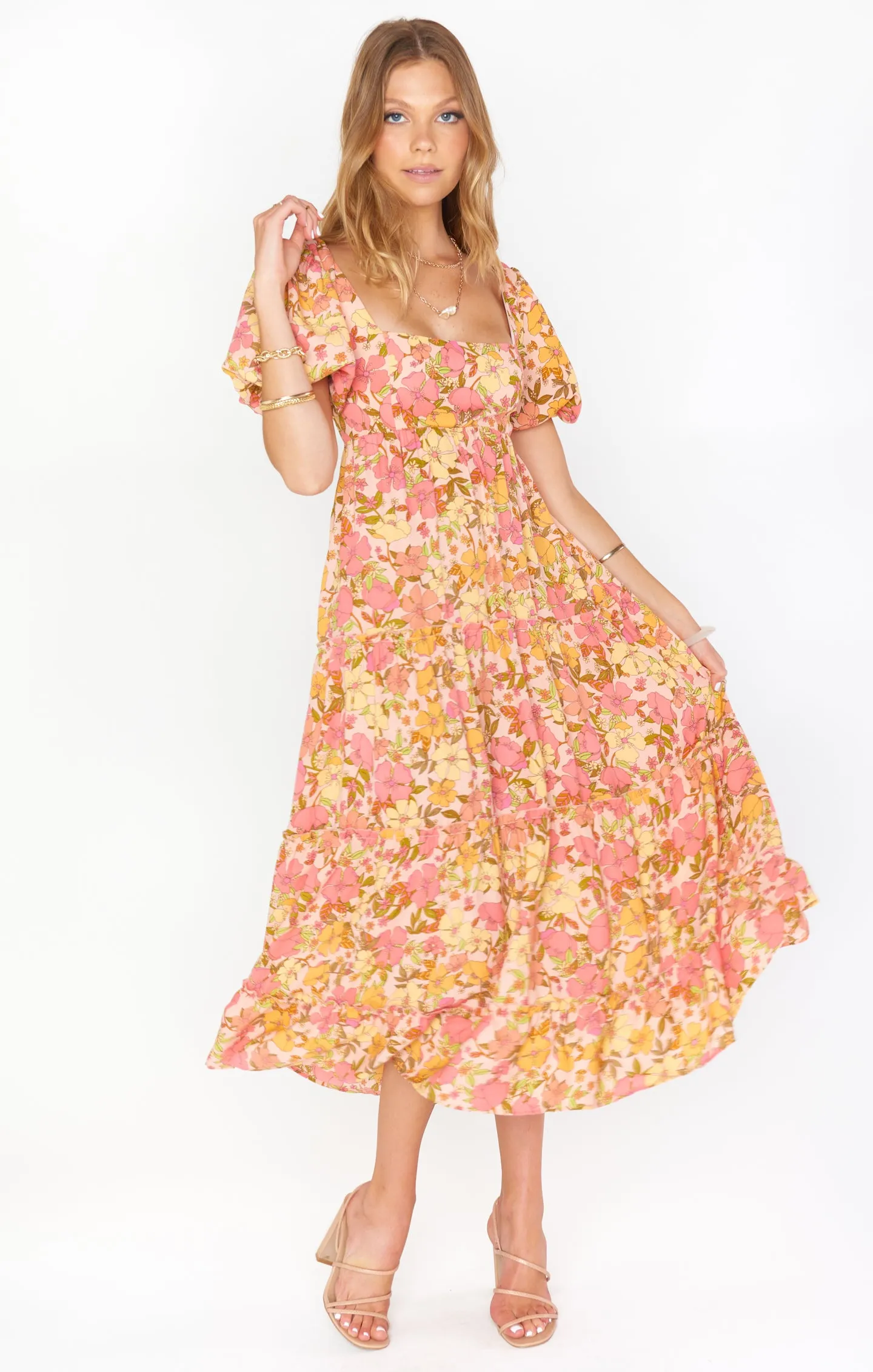 Robe midi Linds ~ Jolie Coquelicot