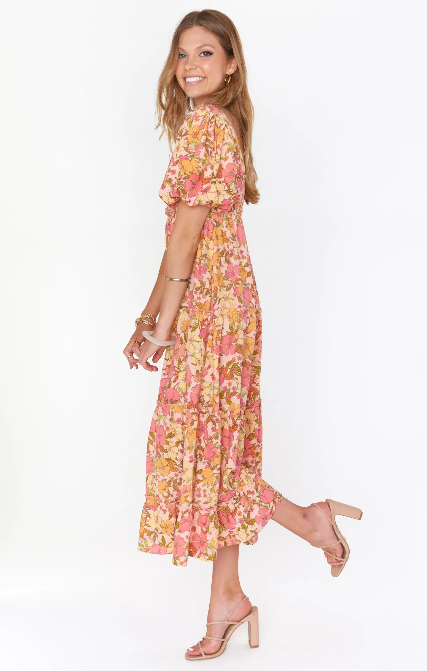 Robe midi Linds ~ Jolie Coquelicot