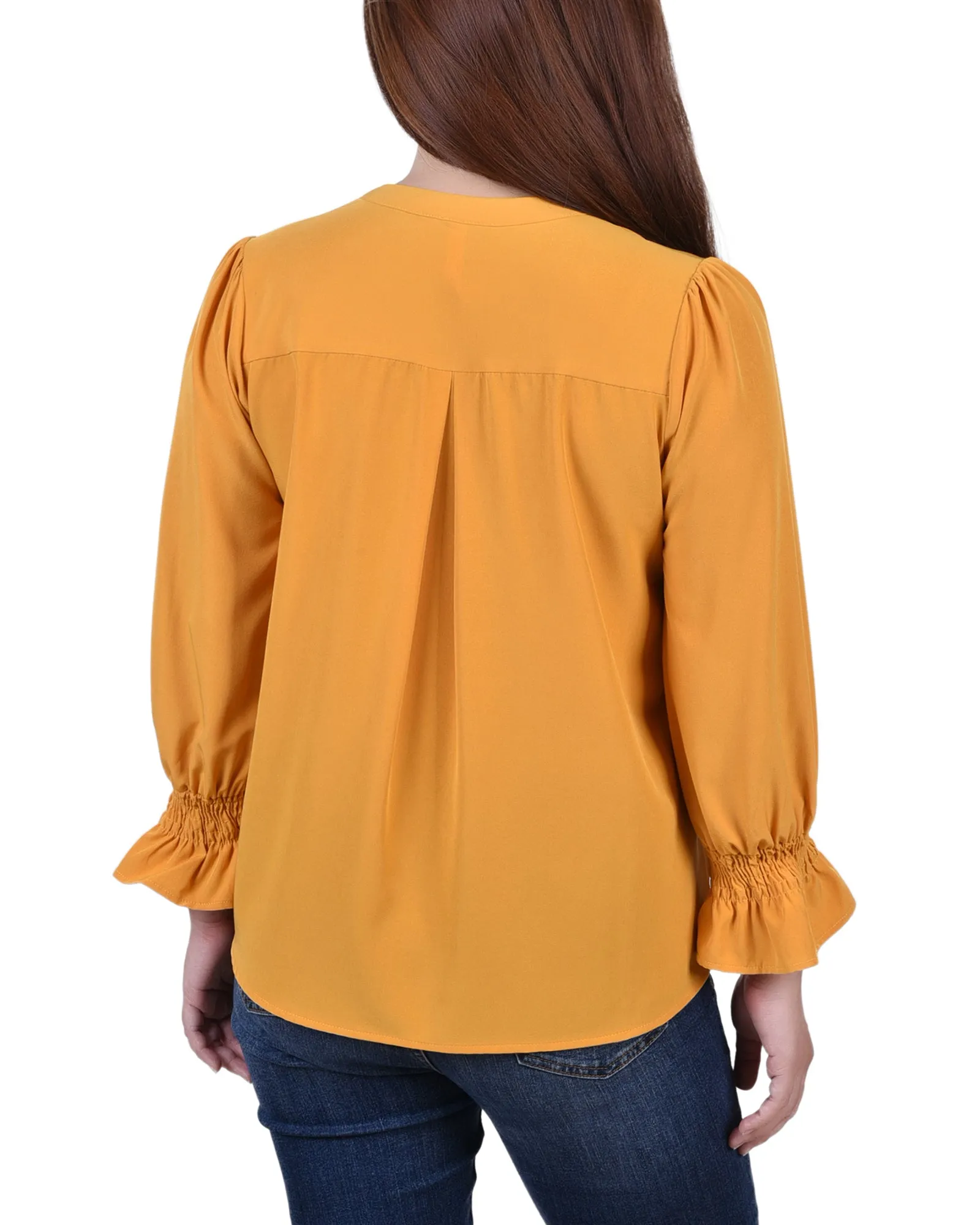 Blouse à manches longues avec col en Y