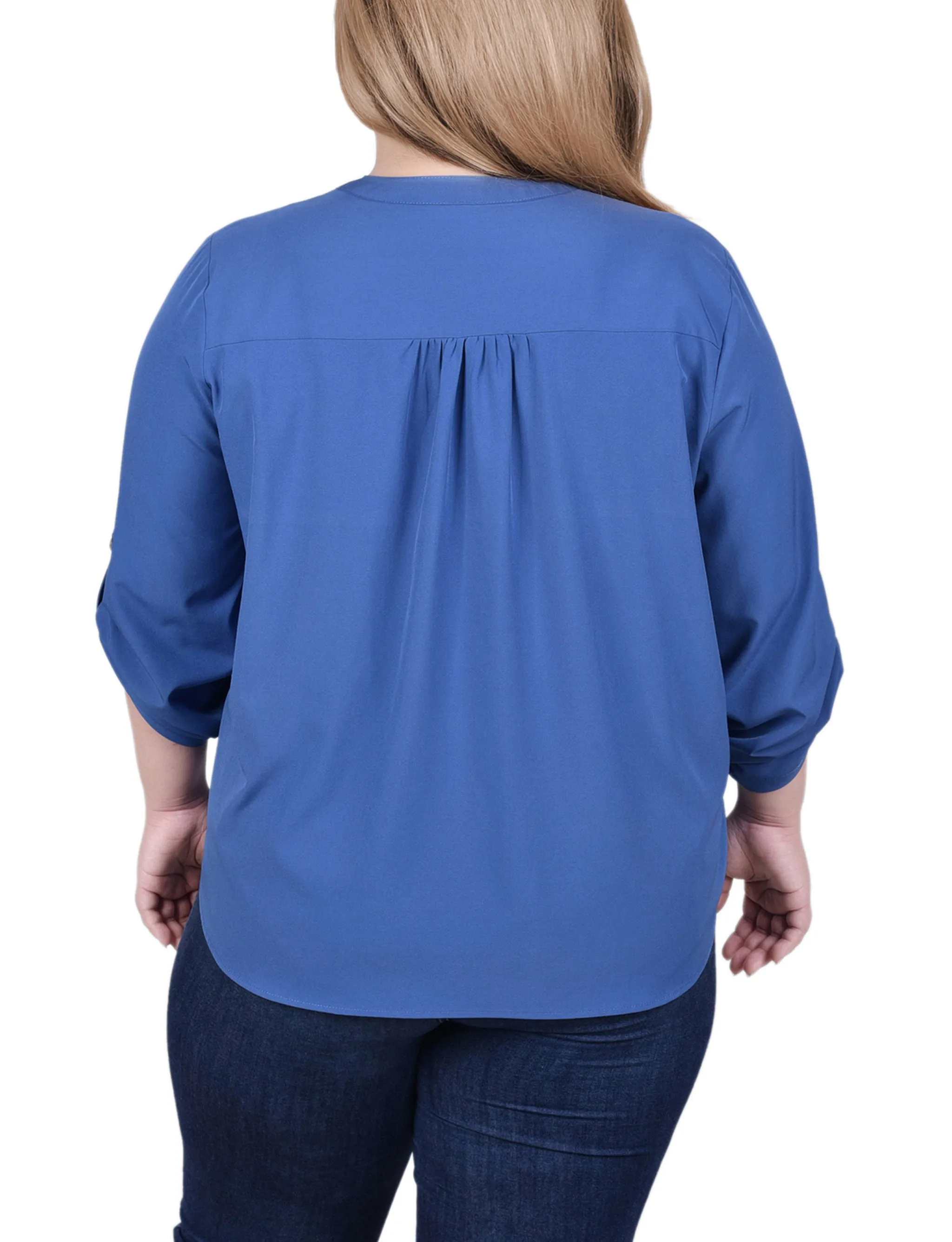 Blouse longue à manches raglan avec poches
