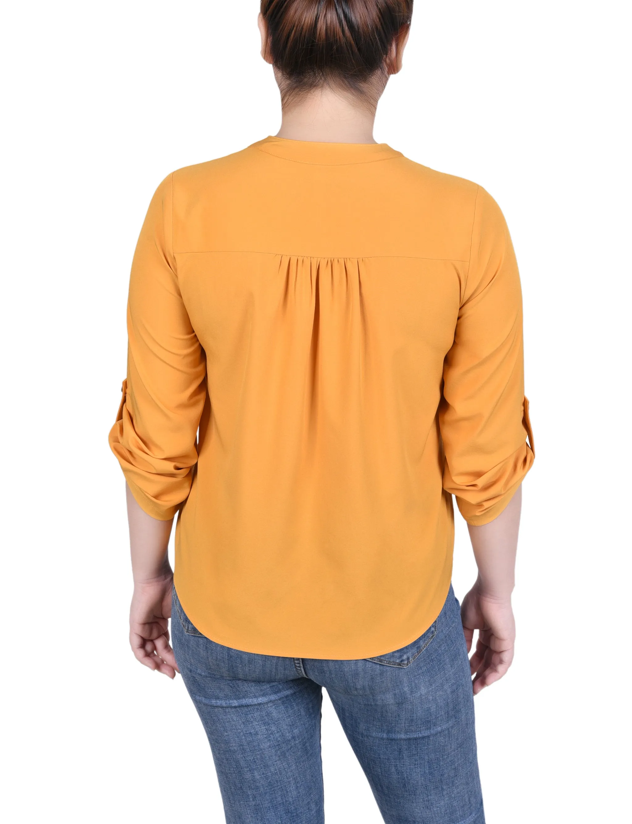 Blouse longue à manches raglan avec poches