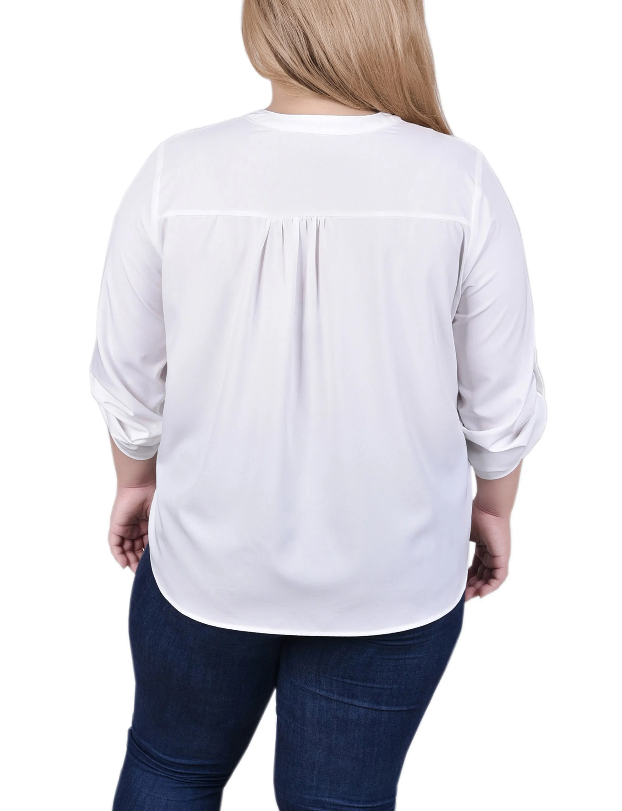 Blouse longue à manches raglan avec poches