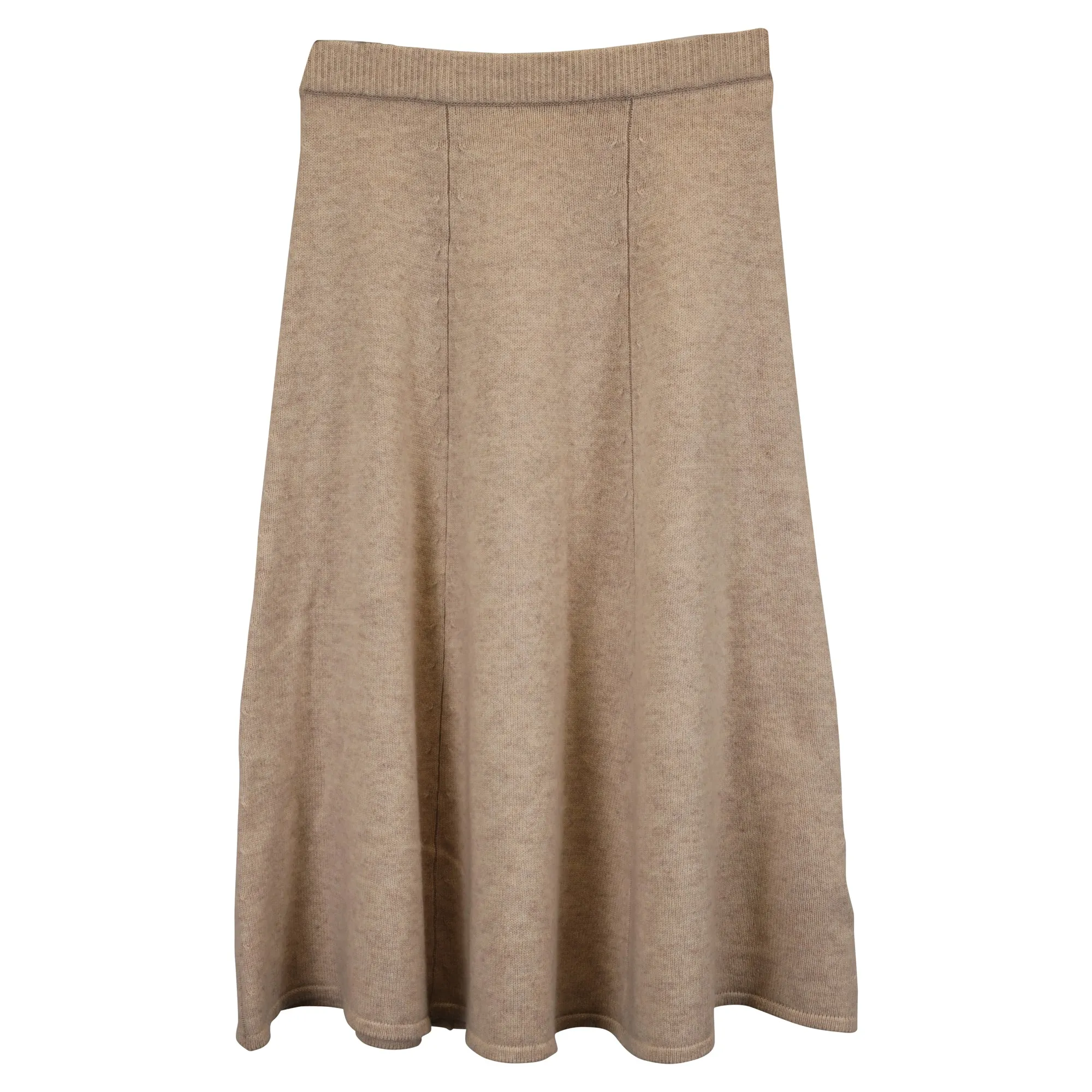 LoveShackFancy Jupe A-Line en Laine Beige