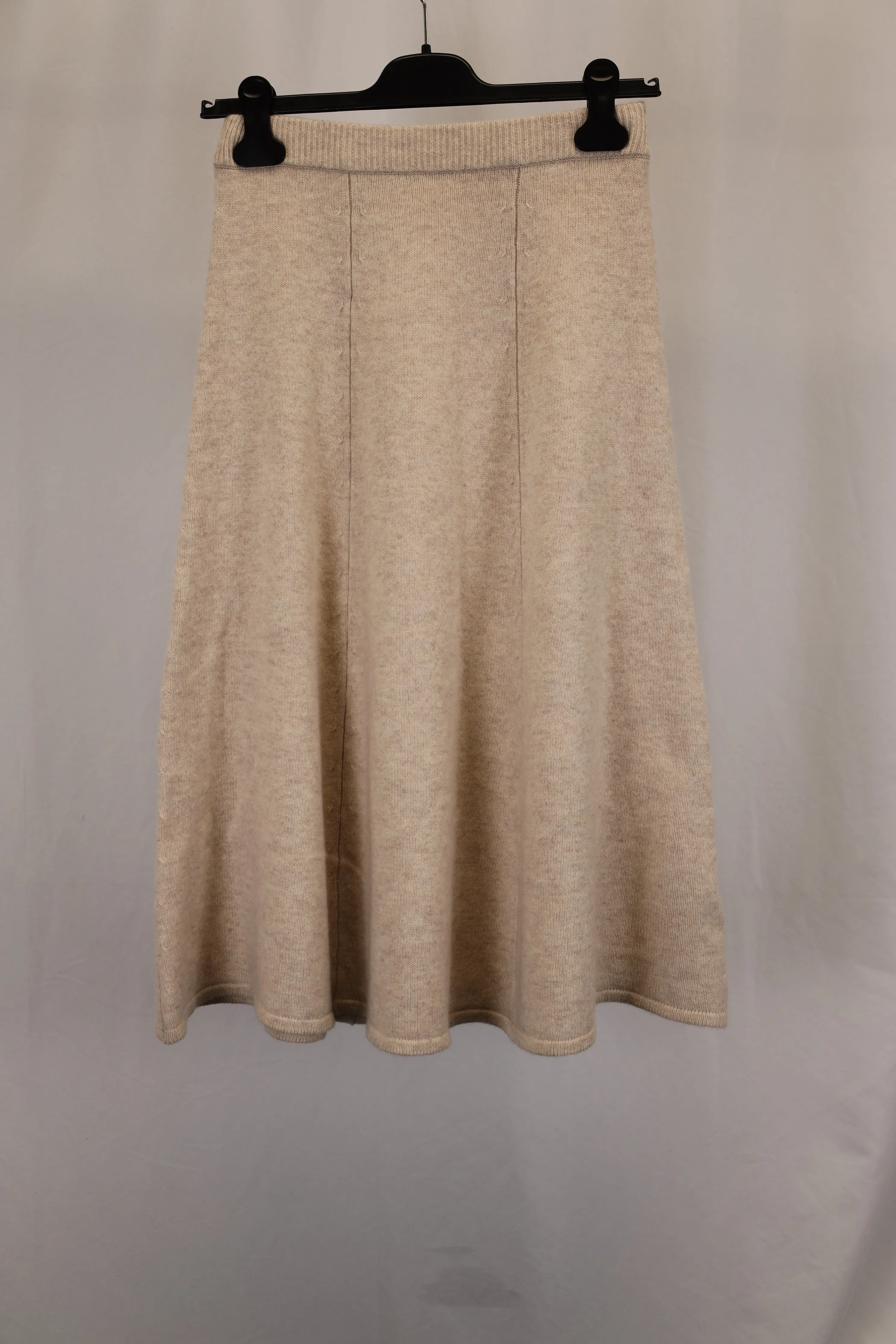 LoveShackFancy Jupe A-Line en Laine Beige