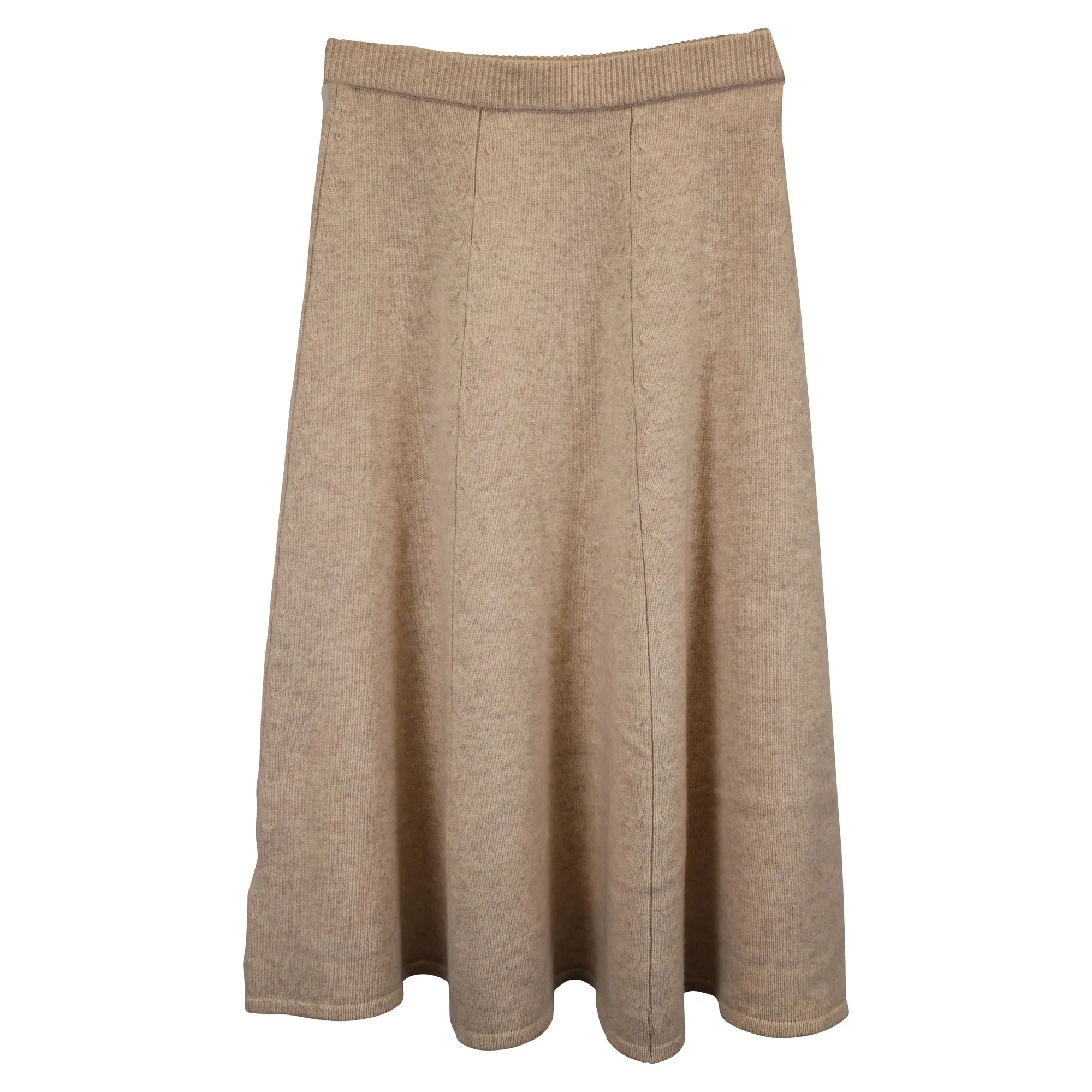 LoveShackFancy Jupe A-Line en Laine Beige